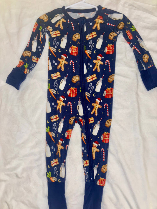 #84 *REDUCED* Blake & Rae Bamboo 6-12 Zippy- Santa's Cookies