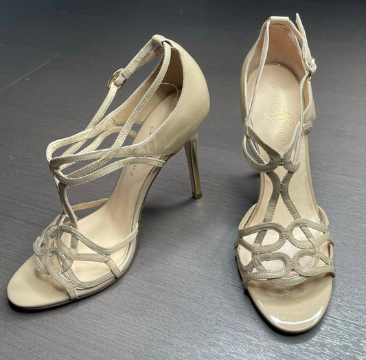 #72A Ivanka Trump Nude Patent Leather Heels, Size 8.5