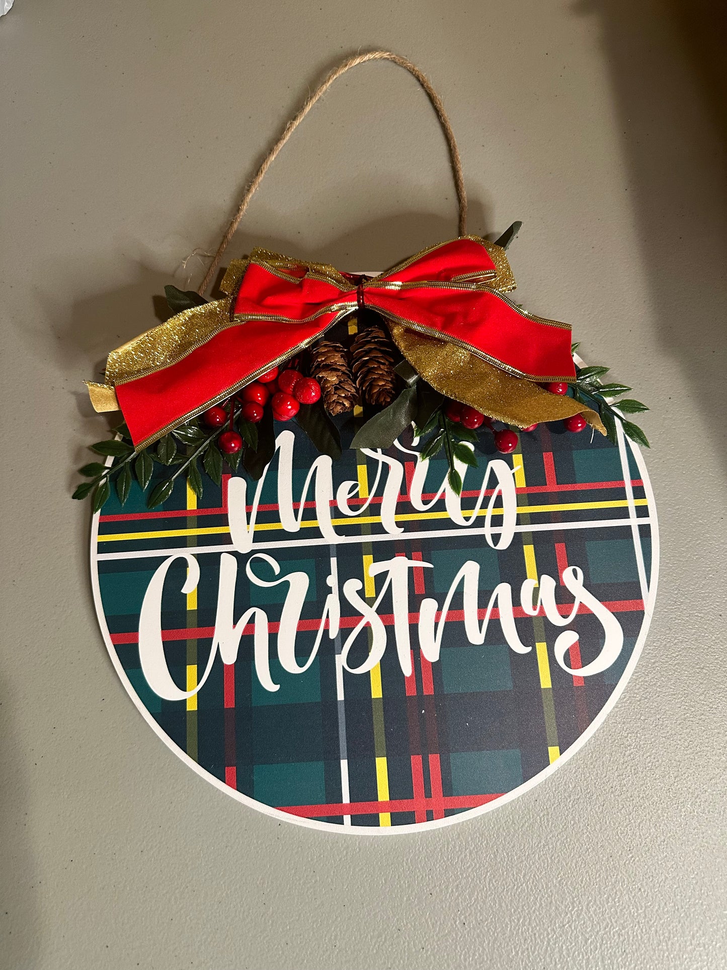 #102A Christmas Front Door Sign