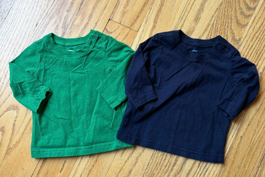 #22 Primary long sleeved tshirts 3-6m