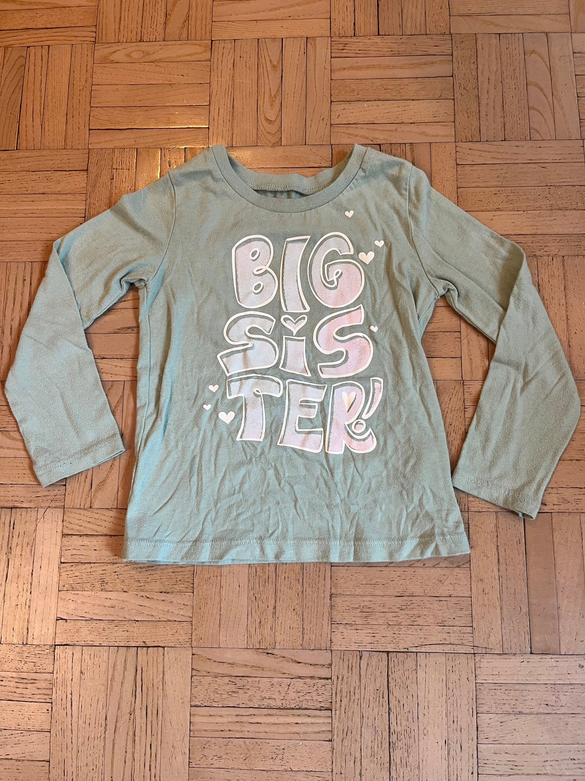 #195 Carter’s girls 4T big sister long sleeved shirt