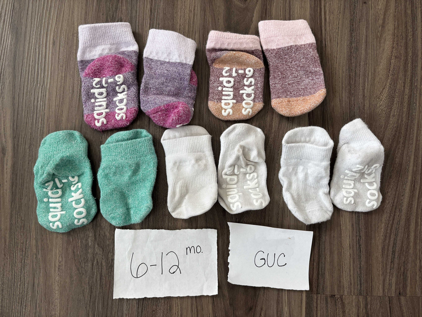 #138 - 6-12 Mo GUC Squid Socks (Babies can't pull off)