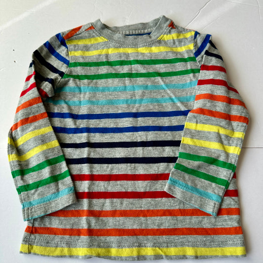 #162 Primary Striped Top 2T