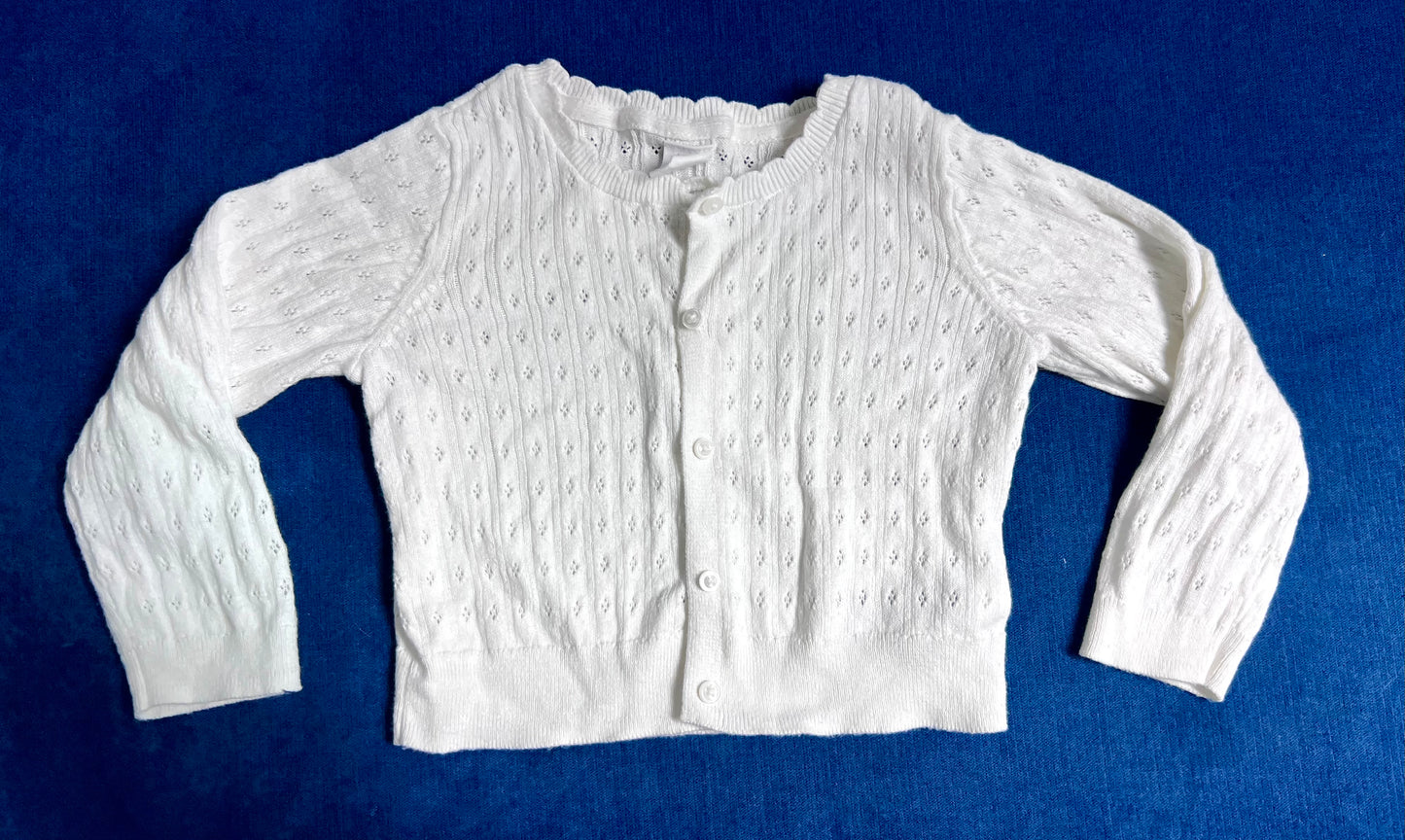 Girls 3T white Gap sweater/cardigan, VGUC