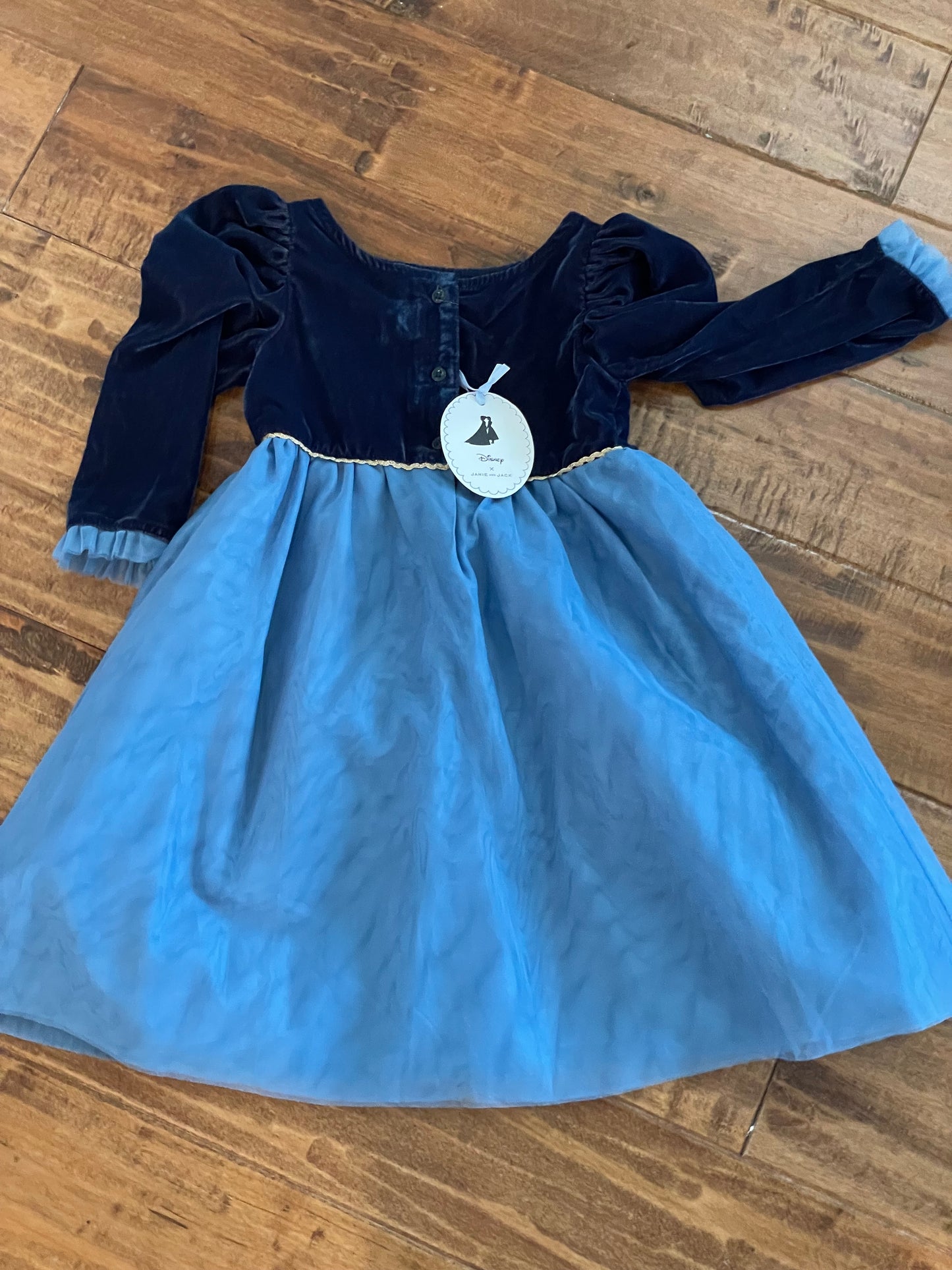 #199 Girls Janie and Jack Frozen dress size 3 NWT