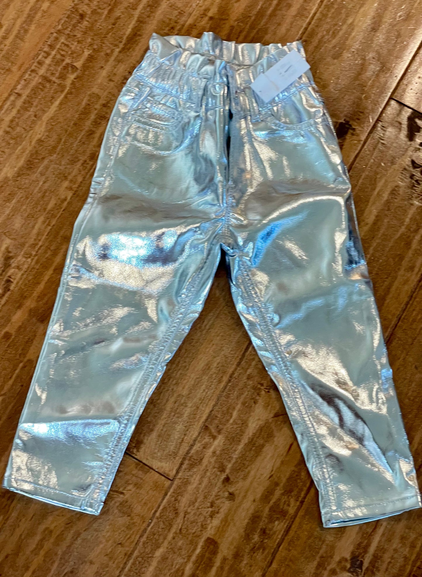 #199 Girls metallic baggy pants size 3 NWT