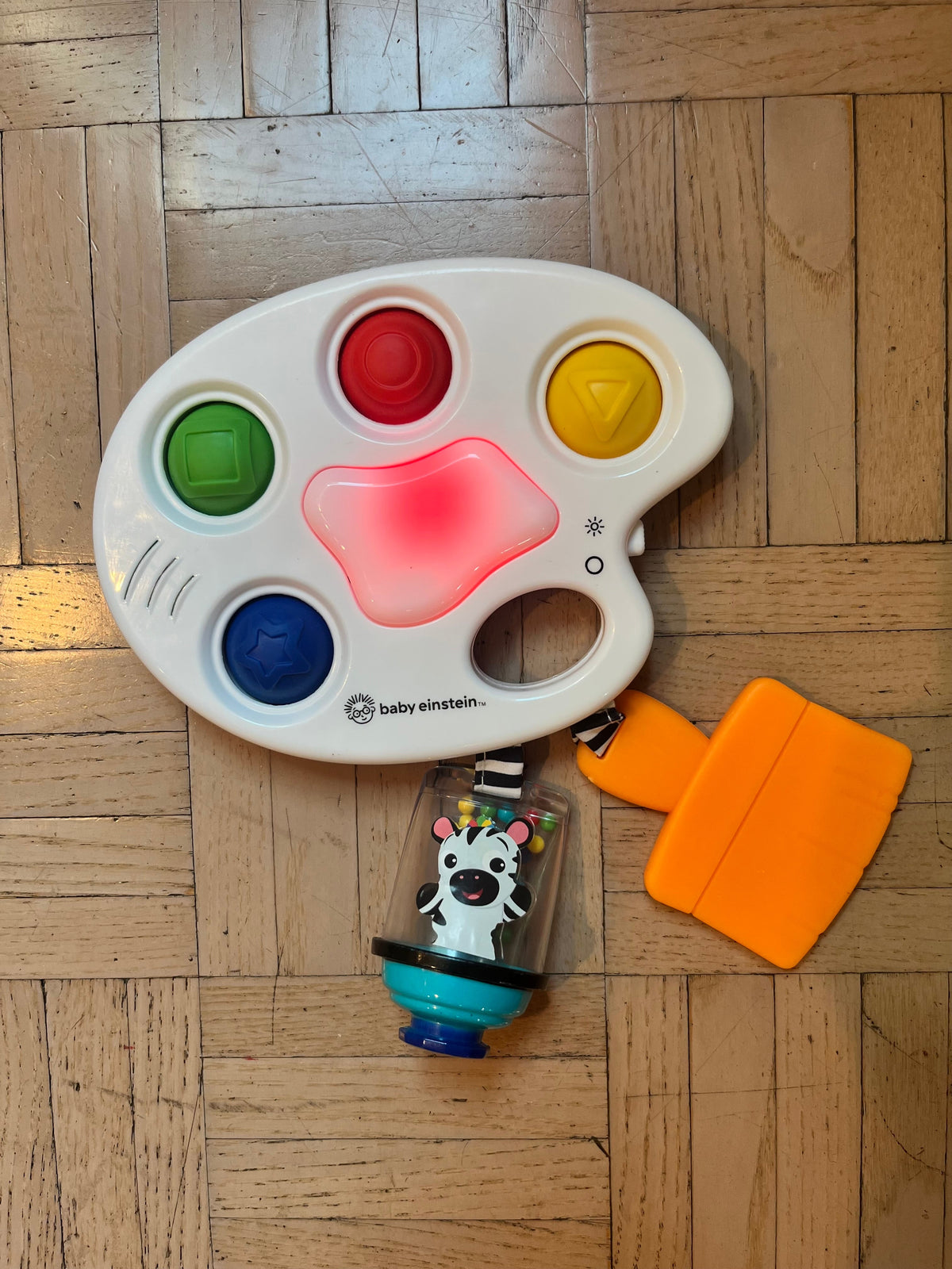 #195 NWOT Baby Einstein toy and coffee mug bundle