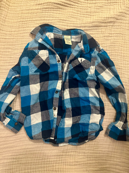 Seller 45- Faded Glory Black and Blue Flannel Boys 8