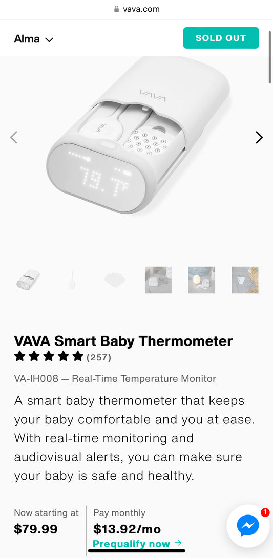 Vava Smart Baby Thermometer