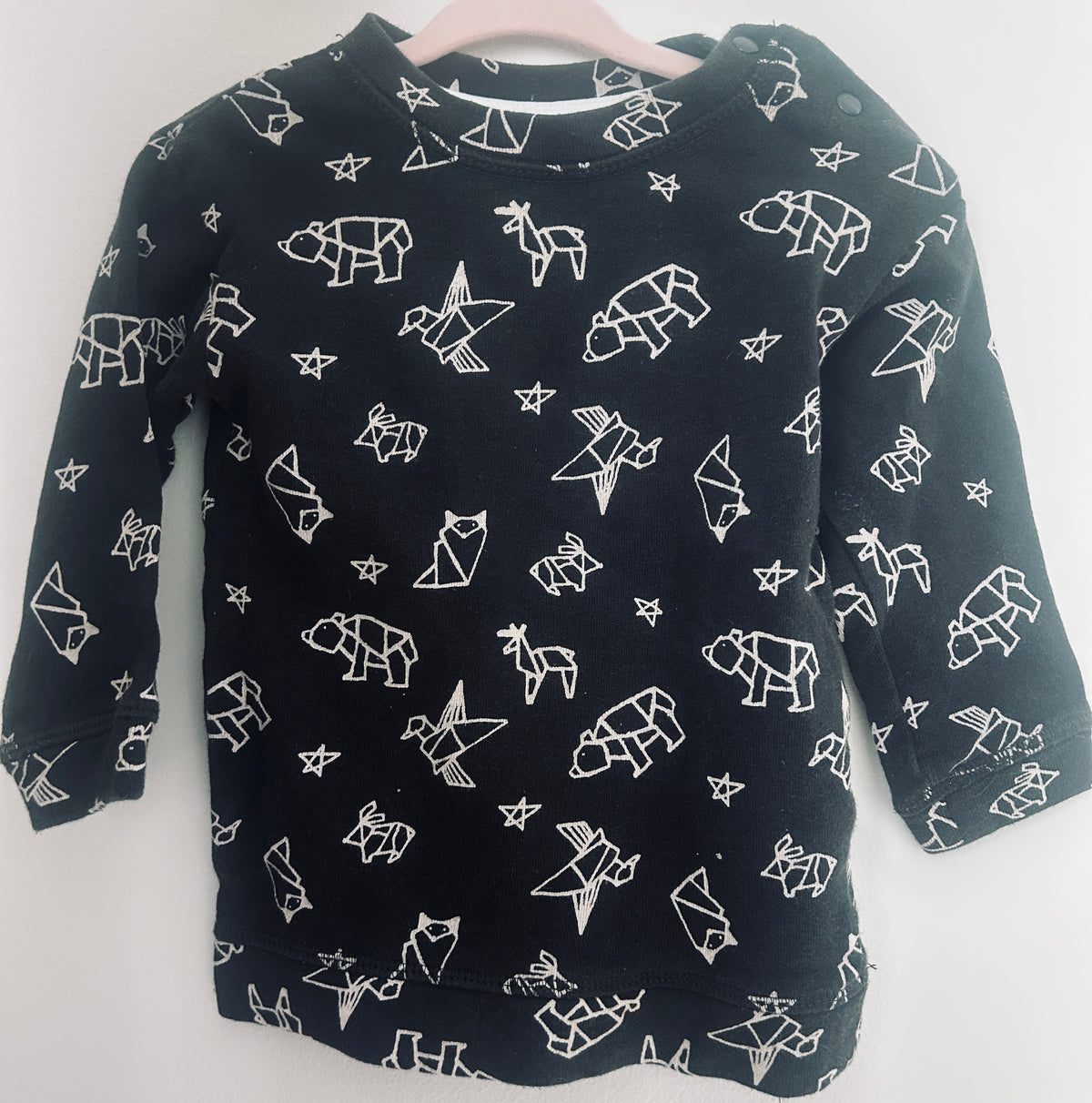 #15 H&M 9-12m Dark Gray Constellation Shirt