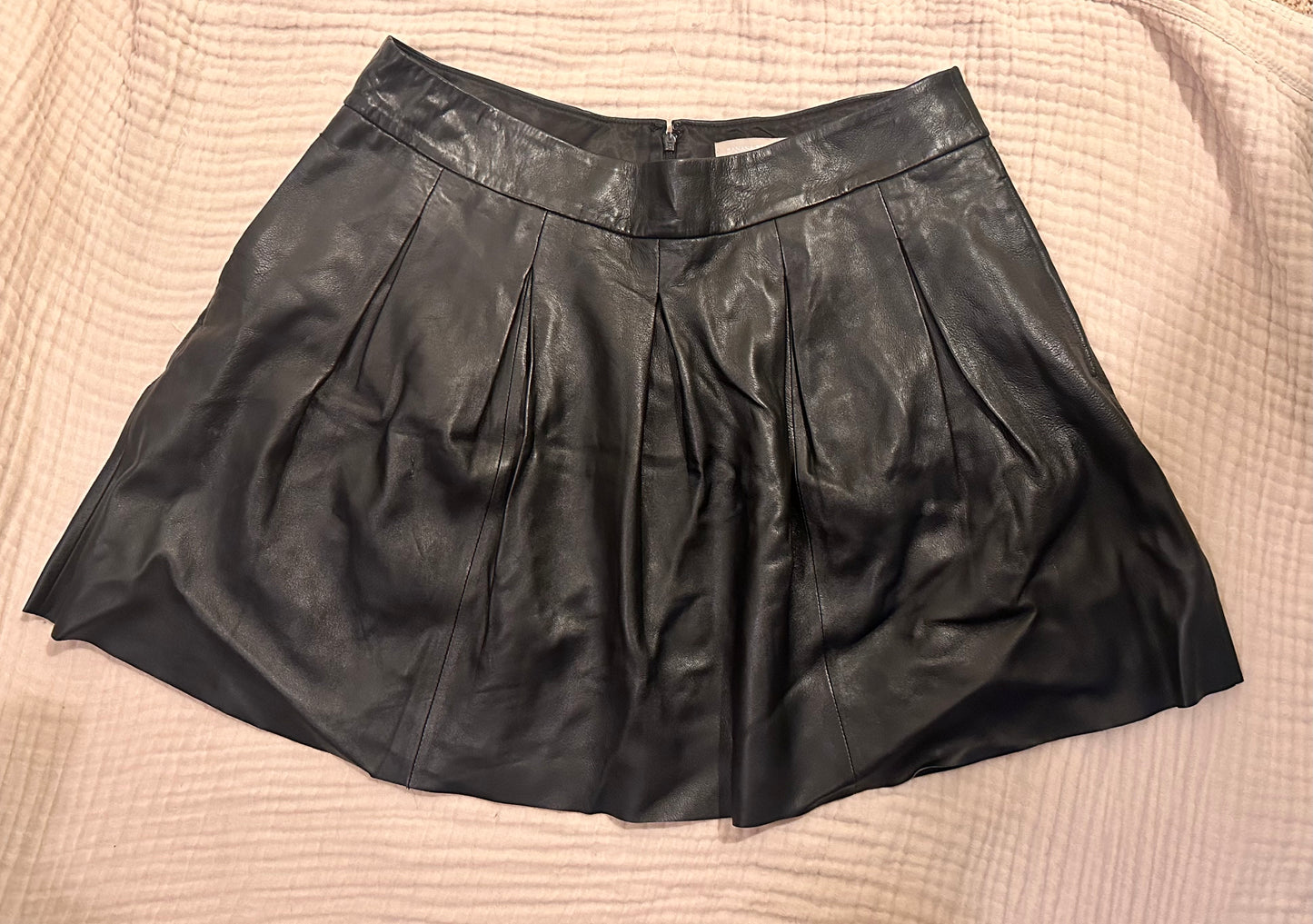 Seller 45- Banana Republic Black Leather Skirt Womens Size 14