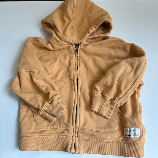 #162 Zara Orange Zip Up Hoodie 18-24M