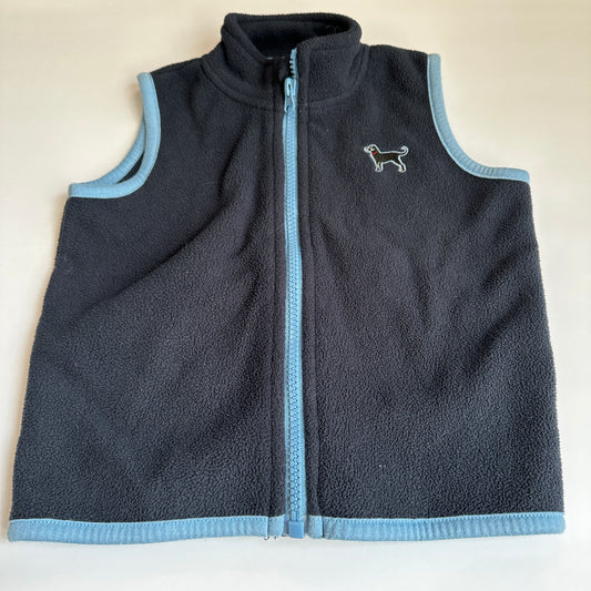 #162 Black Dog Fleece Vest 2T