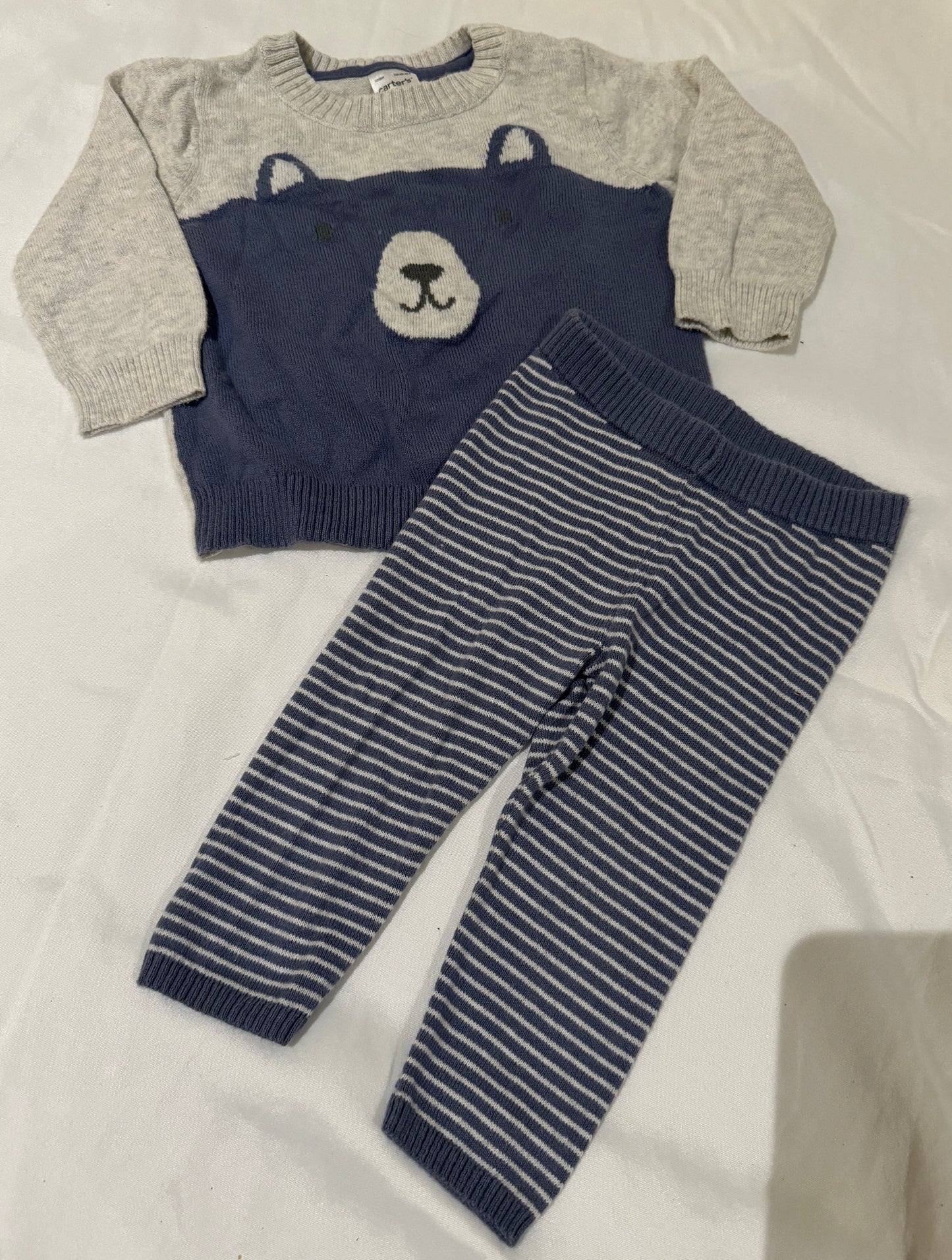 25 Baby Sweater Set Bear Boy Size 6M