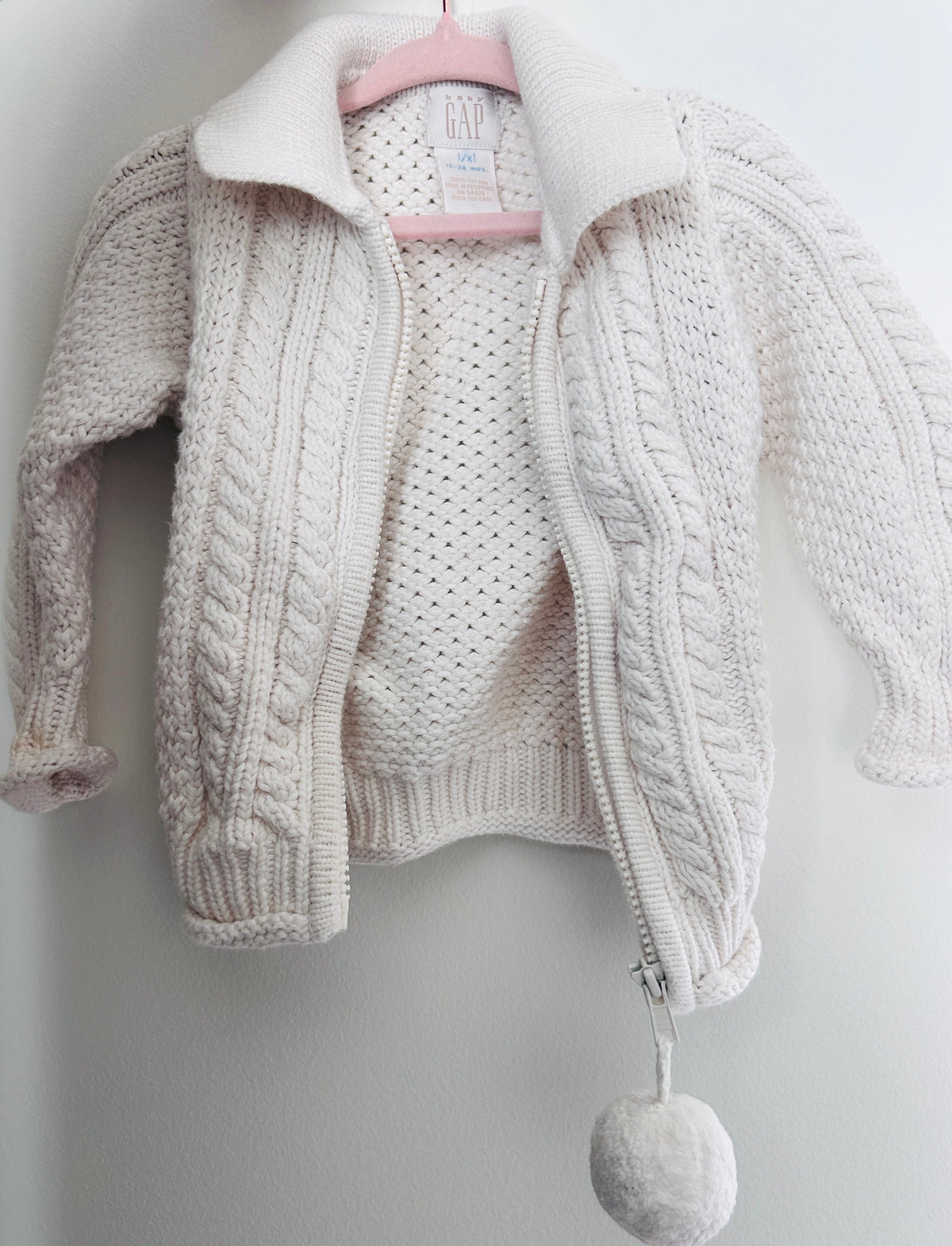 #15 Gap 12-24m Polo Knit Zippered Cardigan