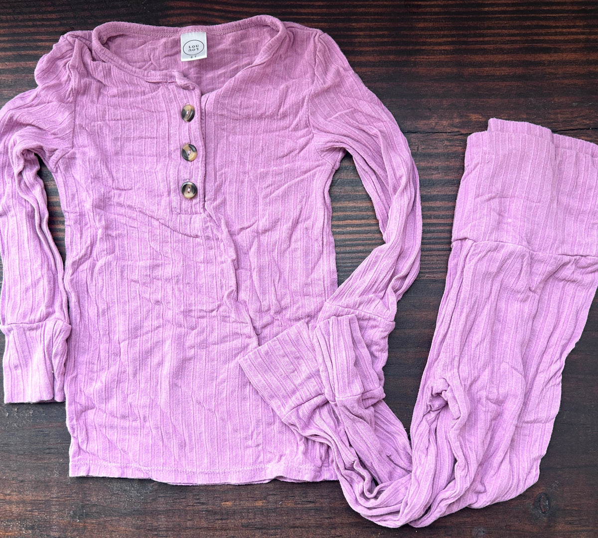 #15 Lou Lou Co 2t Ribbed Pajamas
