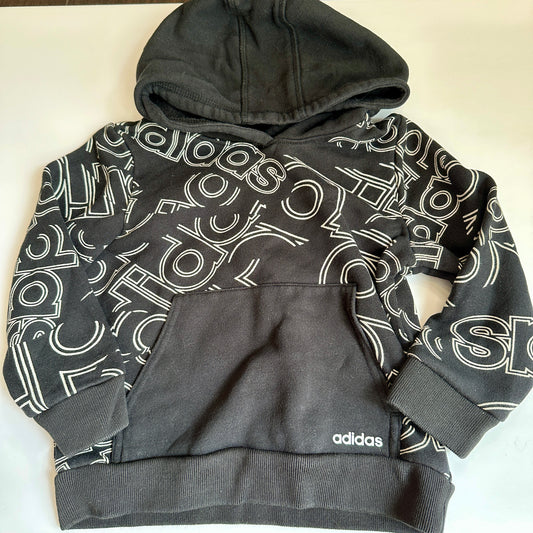 #162 Adidas black and white hoodie 3T