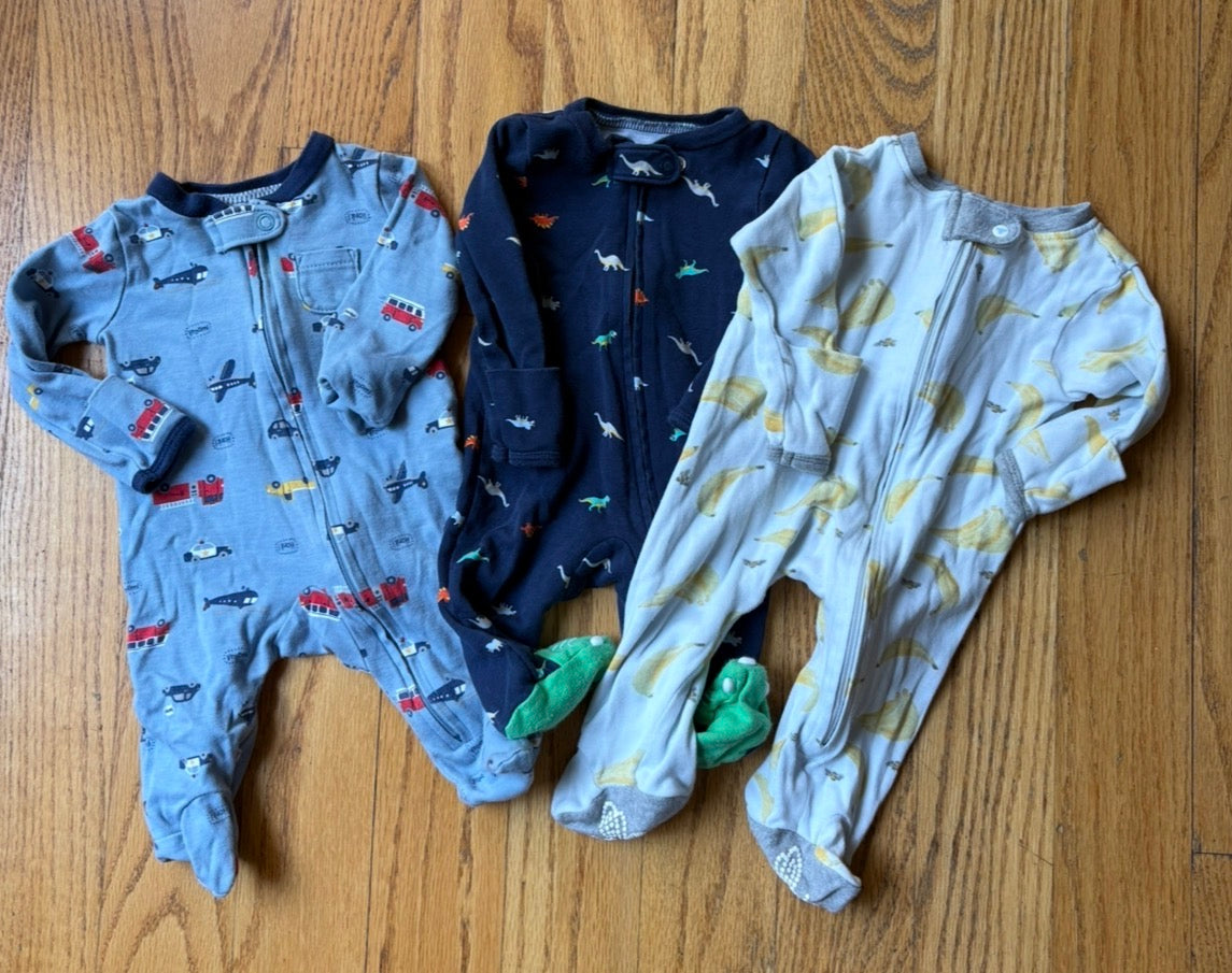 #22 Boy Newborn footies/sleepers