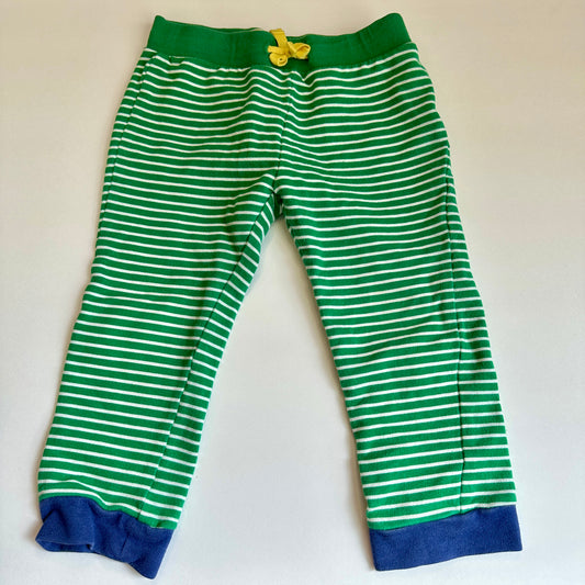 #162 Mini Boden Green striped pants 2/3