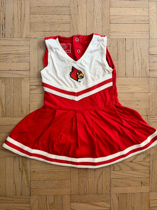 #195 Girls 3-6 month Louisville Cardinals Cheerleading Outfit