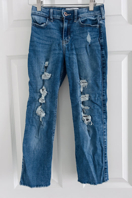 #15 Abercrombie 9/10 Ripped Jeans with Adjustable Waist