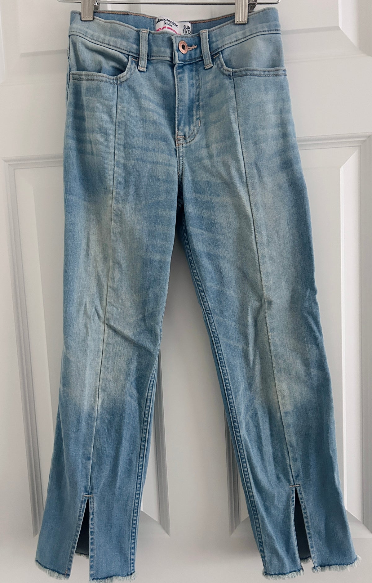 #15 Abercrombie 11/12 Slim Jeans with Front Slits and Adjustable Waist