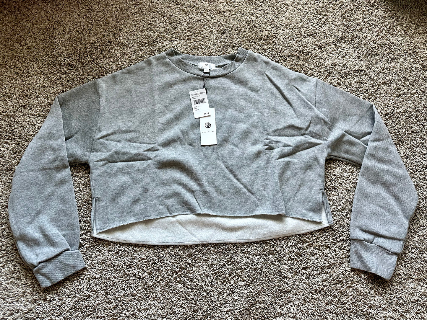 #72 NWT Nordstrom Women’s Sweater Crop, Size Large