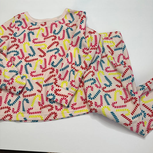 #162 Dip Candy Cane Fleece PJs 3T