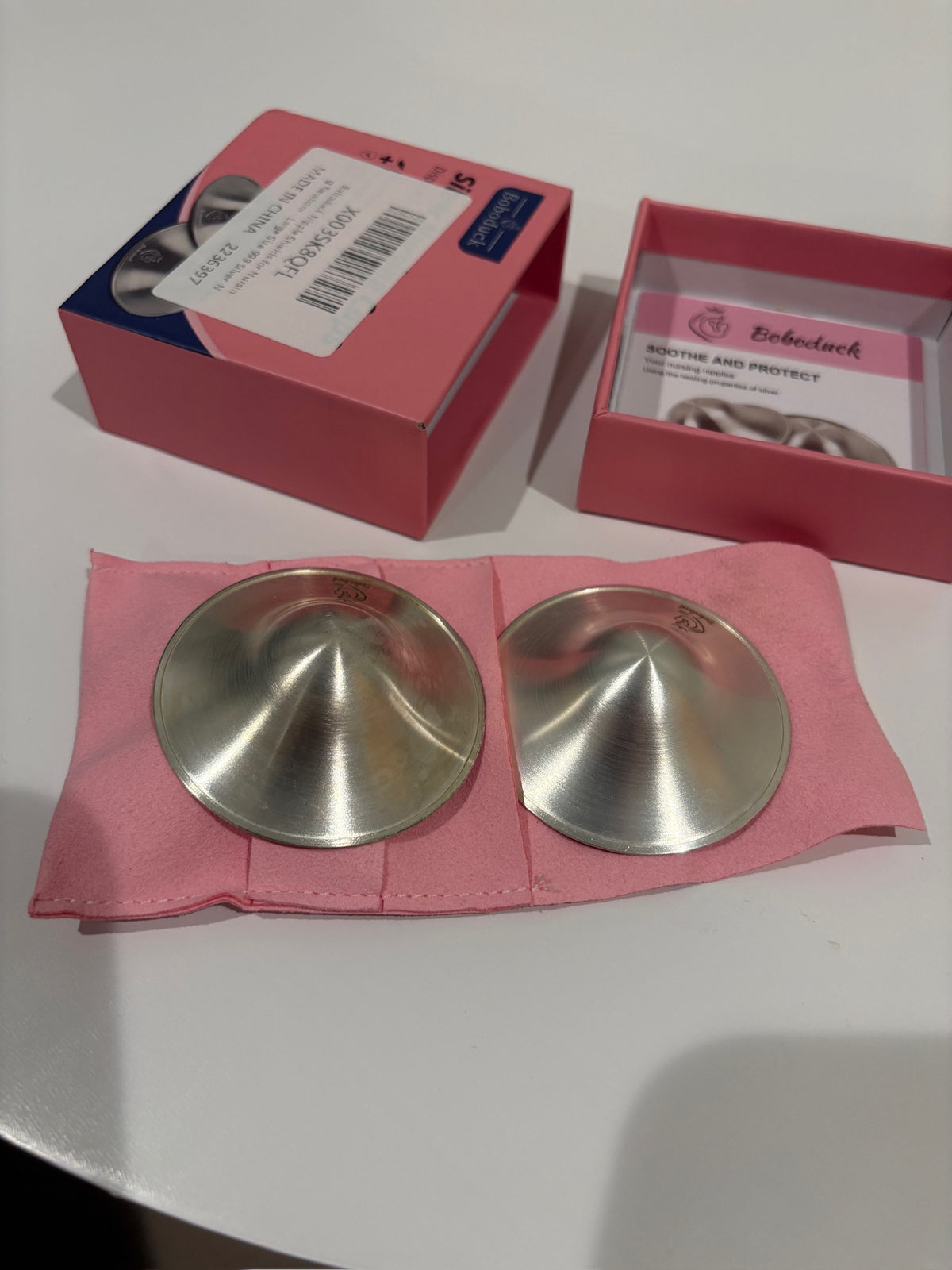 Seller #105 - Boboduck Silver Nursing Cups NEW