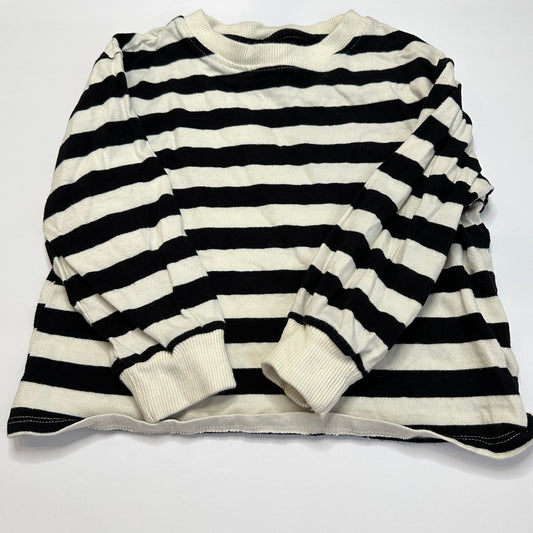 #162 Zara Black and White Striped Shirt 4/5