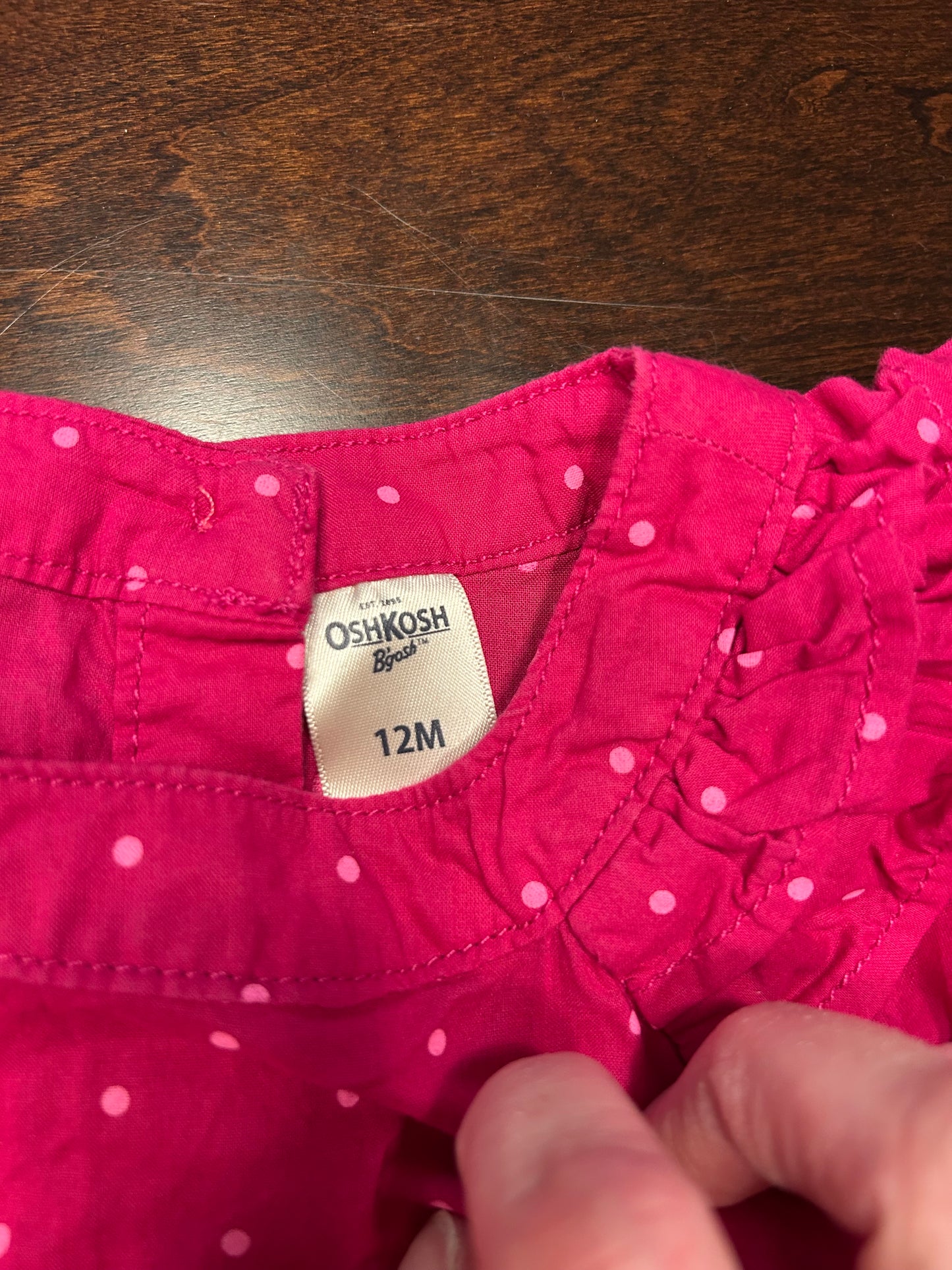 Seller #18 OshGosh Magenta Girls 12m bodysuit