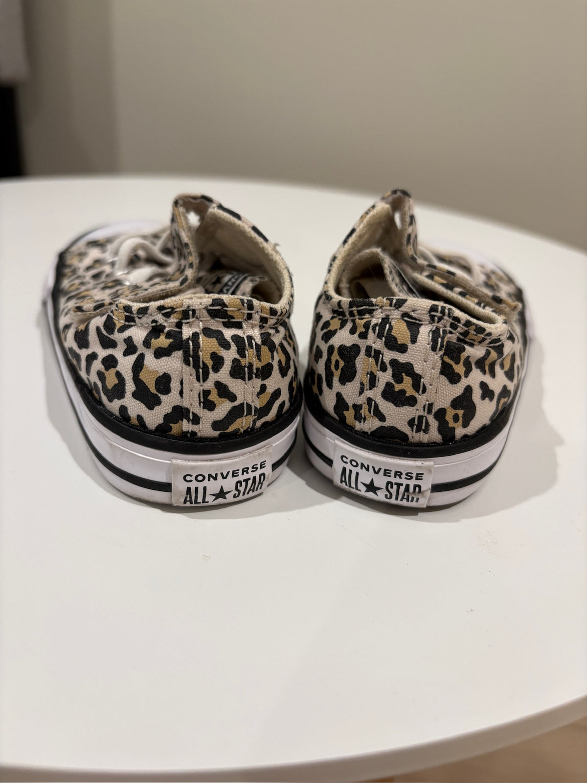 Seller #105 - Size 7c Girls Leopard Print Converse VGUC