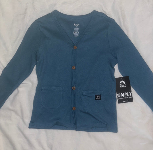 #84 *REDUCED* RAGS Cardigan- 2T NWT- Gender Neutral- Blue