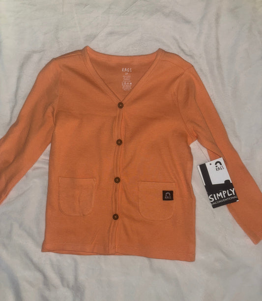 #84 *REDUCED* RAGS Cardigan- 2T NWT- Gender Neutral