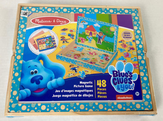 Games-New-Sealed in Plasrtic-Melissa & Doug Blue’s Clues & You! Wooden Magnetic Picture Game new ages 3-5