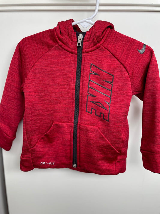 *REDUCED* #68 Nike Red Dri-Fit Full Zip Hoodie, Boys, 12m
