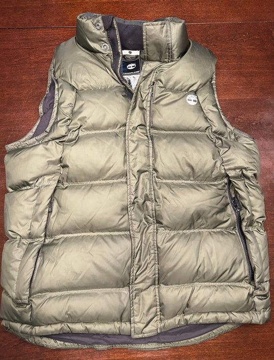 Reduced! Seller #18 Timberland Olive puffer vest men’s large