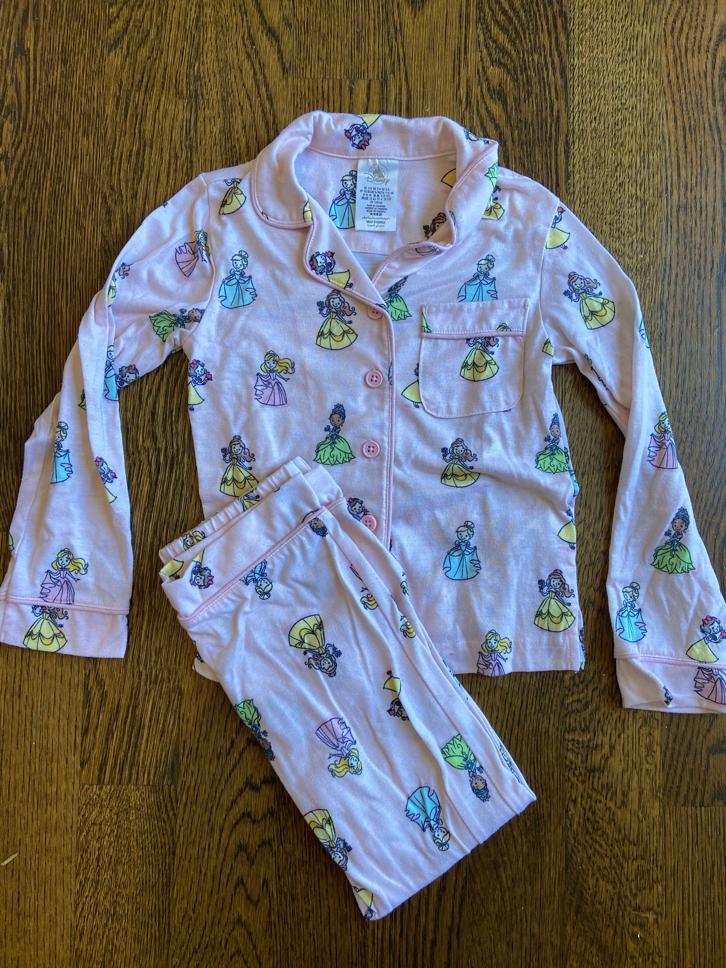 Girk's Disney Princess Pajamas Size 5/6
