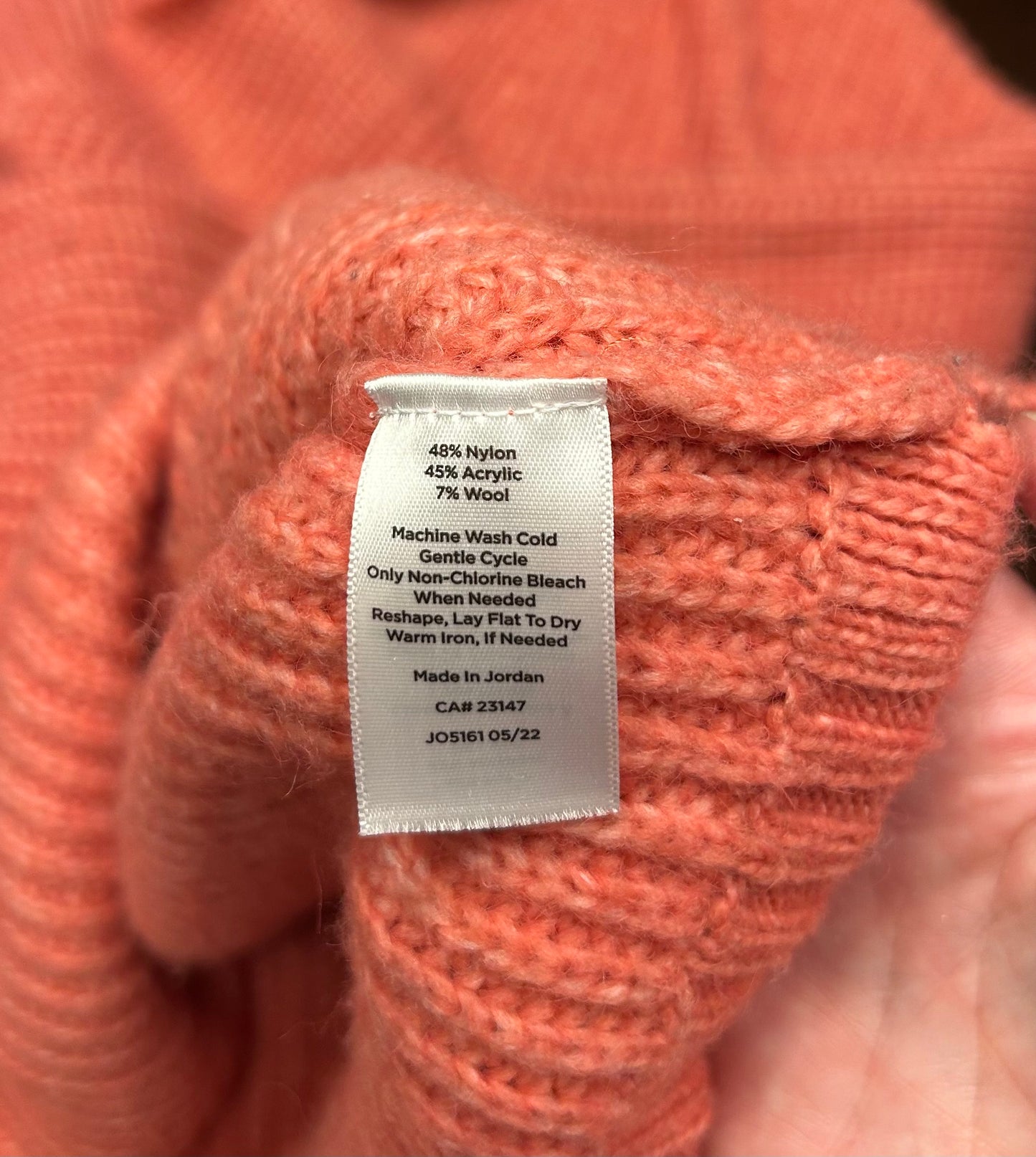 #18 Talbots salmon sweater women’s petite XL