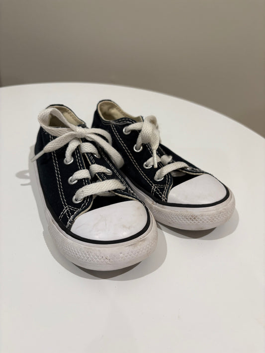 Seller #105 - Size 9c Girls/Boys/GN Black Converse GUC to VGUC