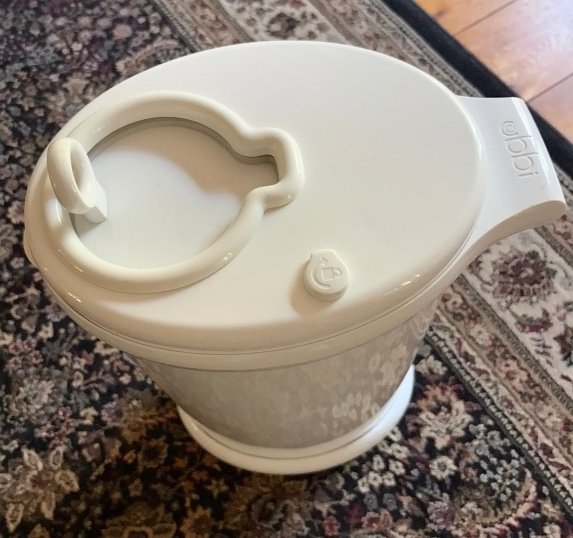 #22 Ubbi white stainless steel diaper pale