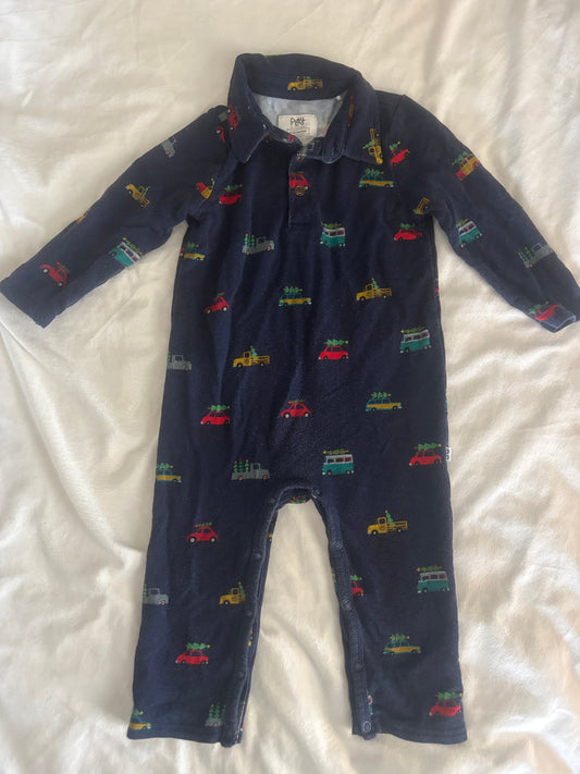 #84 *REDUCED* Little Sleepies 6-12m Holiday Romper