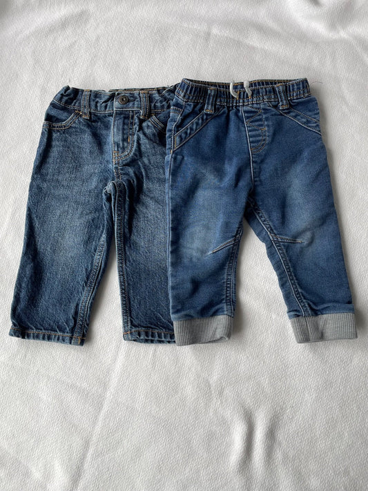 *REDUCED* #68 Osh Kosh and Cat and Jack Jeans Bundle, 12m