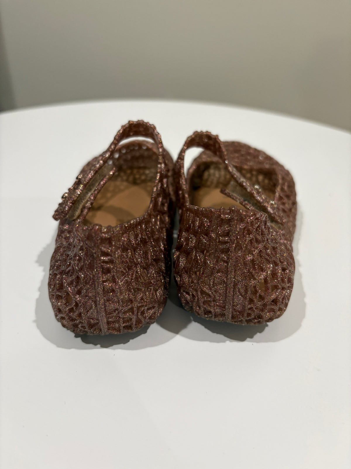 Seller #105 - Size 9c Brown Mini Melissa Campana Shoes GUC
