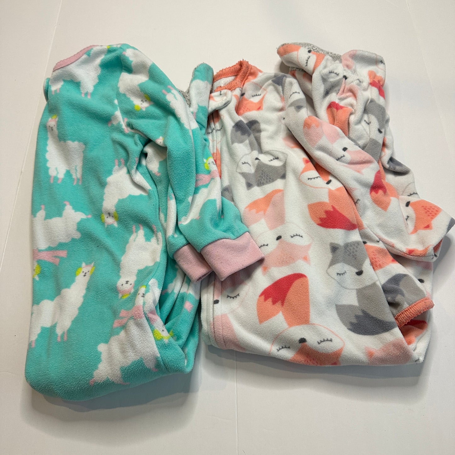 #162 Carters Fleece Footie PJs 2T
