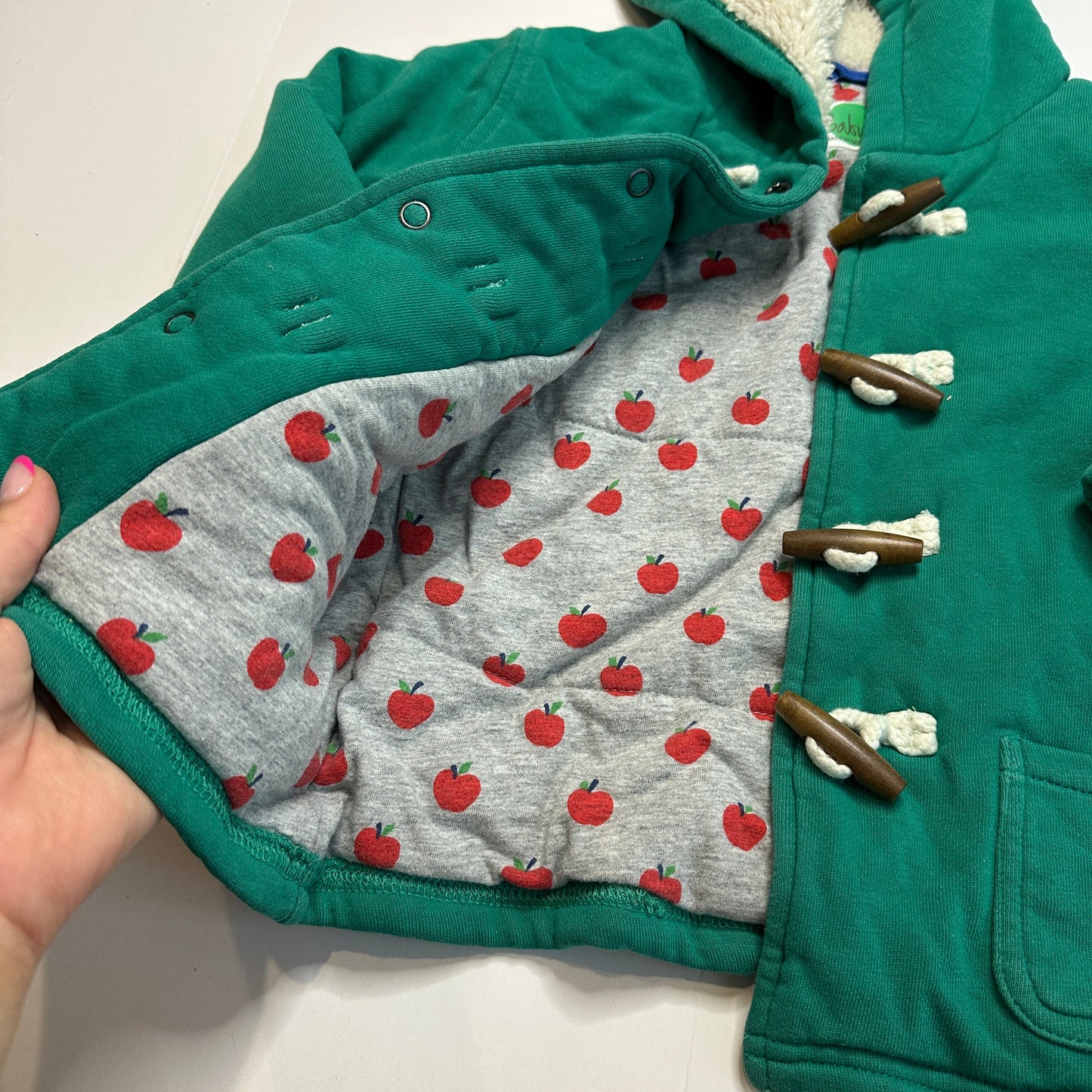 #162 Mini Boden Green jacket 3/4