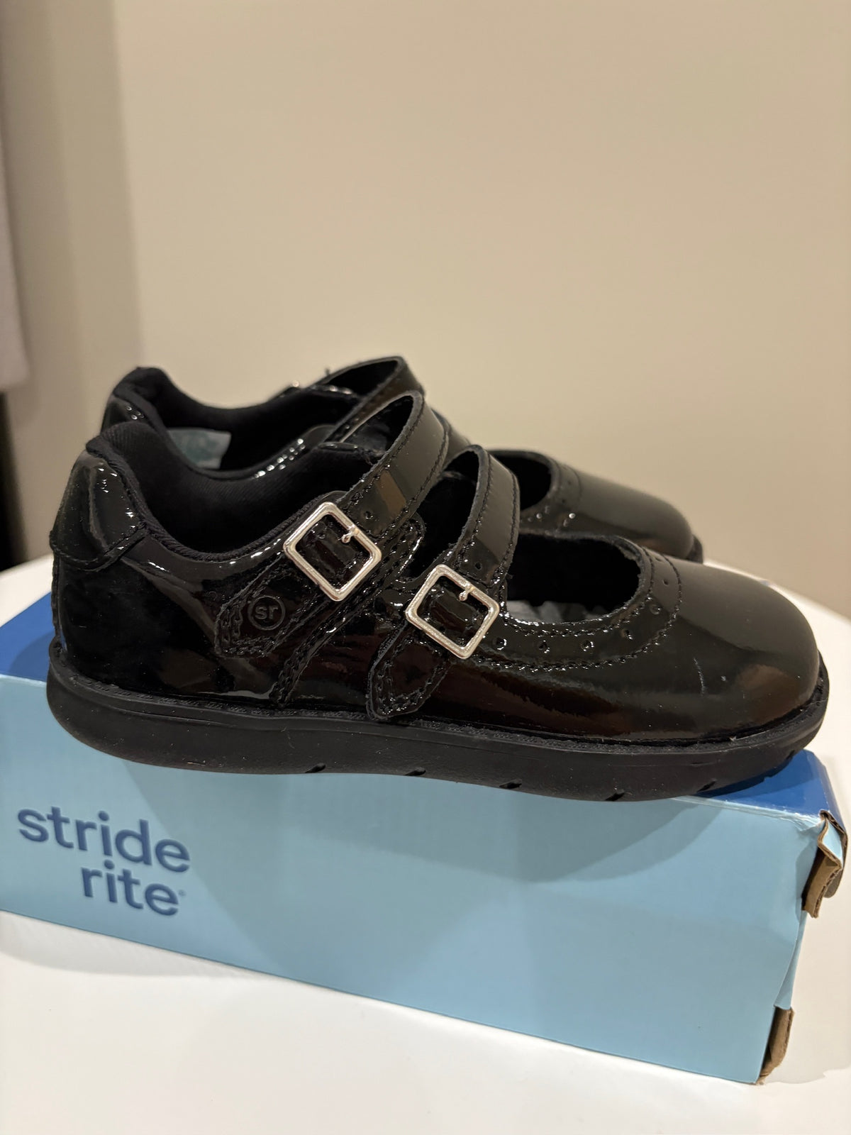 Seller #105 - Size 9.5W Black Stride Rite Mary Janes NWOT