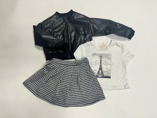 #87 Btween Girls 4T outfit, skirt, shirt and jacket