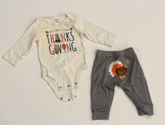 #187 Boys 6m Carters First Thanksgiving Outfit