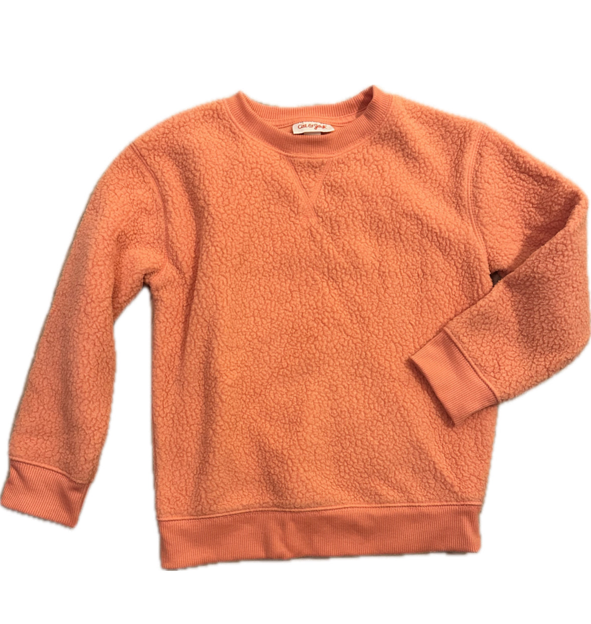 Seller 48- Cat & Jack Orange Fleece Sweatshirt Girls 5T- Super soft & Warm
